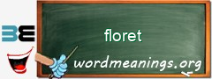 WordMeaning blackboard for floret